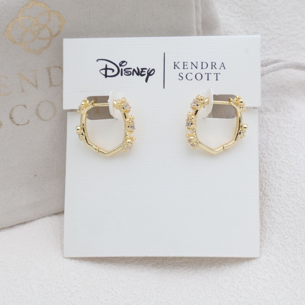 Kendra Scott Disney Gold Huggie Earrings Gold NEW